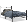 Estructura cama sin colchón con estribo metal negro 107x203 cm