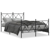 Estructura cama sin colchón con estribo metal negro 120x190 cm