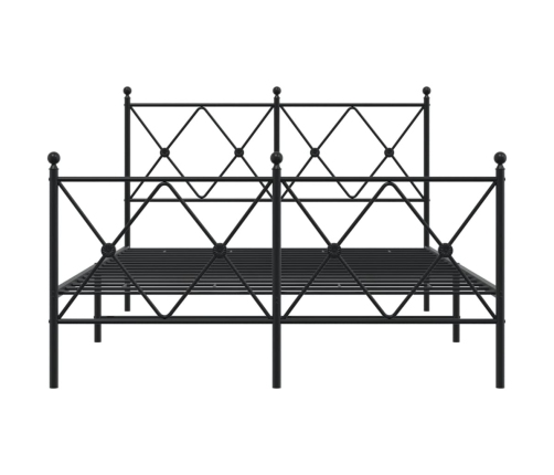 Estructura cama sin colchón con estribo metal negro 120x200 cm