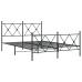 Estructura cama sin colchón con estribo metal negro 137x190 cm