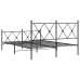 Estructura cama sin colchón con estribo metal negro 137x190 cm