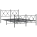 Estructura cama sin colchón con estribo metal negro 140x190 cm