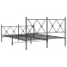 Estructura cama sin colchón con estribo metal negro 140x190 cm