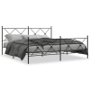 Estructura cama sin colchón con estribo metal negro 180x200 cm