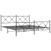 Estructura cama sin colchón con estribo metal negro 183x213 cm