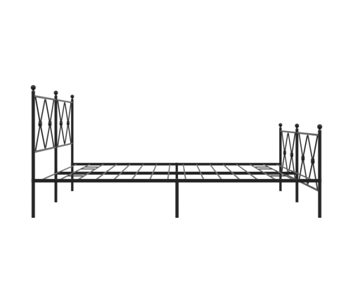 Estructura cama sin colchón con estribo metal negro 183x213 cm