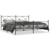 Estructura cama sin colchón con estribo metal negro 193x203 cm