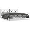 Estructura cama sin colchón con estribo metal negro 200x200 cm