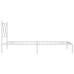 Estructura cama sin colchón con cabecero metal blanco 90x200 cm