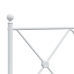Estructura cama sin colchón con cabecero metal blanco 90x200 cm