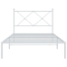 Estructura cama sin colchón con cabecero metal blanco 100x190cm