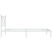 Estructura cama sin colchón con cabecero metal blanco 100x190cm