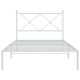 Estructura cama sin colchón con cabecero metal blanco 100x200cm
