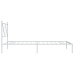 Estructura cama sin colchón con cabecero metal blanco 100x200cm