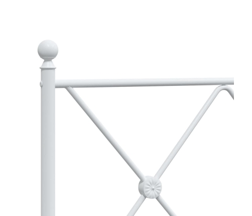 Estructura cama sin colchón con cabecero metal blanco 100x200cm