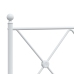 Estructura cama sin colchón con cabecero metal blanco 100x200cm