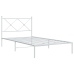 Estructura cama sin colchón con cabecero metal blanco 107x203cm