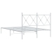 Estructura cama sin colchón con cabecero metal blanco 120x190cm