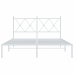 Estructura cama sin colchón con cabecero metal blanco 135x190cm