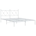 Estructura cama sin colchón con cabecero metal blanco 140x200cm
