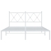 Estructura cama sin colchón con cabecero metal blanco 140x200cm