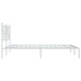 Estructura cama sin colchón con cabecero metal blanco 140x200cm