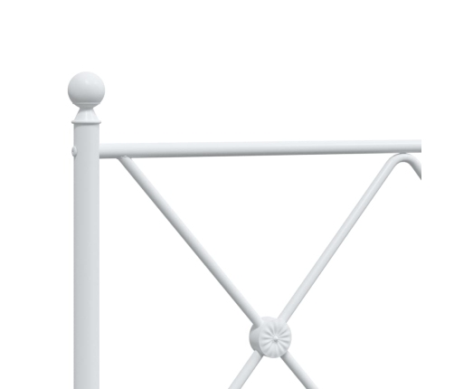 Estructura cama sin colchón con cabecero metal blanco 140x200cm