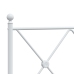 Estructura cama sin colchón con cabecero metal blanco 140x200cm