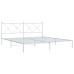 Estructura cama sin colchón con cabecero metal blanco 183x213cm