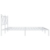 Estructura cama sin colchón con cabecero metal blanco 183x213cm