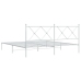 Estructura cama sin colchón con cabecero metal blanco 183x213cm