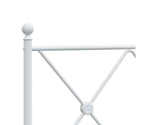 Estructura cama sin colchón con cabecero metal blanco 183x213cm