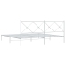 Estructura cama sin colchón con cabecero metal blanco 193x203cm