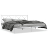 Estructura cama sin colchón con cabecero metal blanco 193x203cm