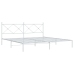 Estructura cama sin colchón con cabecero metal blanco 200x200cm