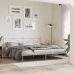 Estructura cama sin colchón con cabecero metal blanco 200x200cm