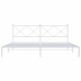 Estructura cama sin colchón con cabecero metal blanco 200x200cm