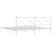 Estructura cama sin colchón con cabecero metal blanco 200x200cm