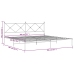 Estructura cama sin colchón con cabecero metal blanco 200x200cm