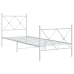 Estructura cama sin colchón con estribo metal blanco 75x190 cm