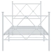 Estructura cama sin colchón con estribo metal blanco 75x190 cm