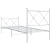 Estructura cama sin colchón con estribo metal blanco 75x190 cm