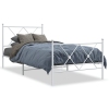 Estructura cama sin colchón con estribo metal blanco 90x190 cm