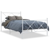 Estructura cama sin colchón con estribo metal blanco 100x190 cm