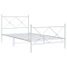 Estructura cama sin colchón con estribo metal blanco 100x200 cm