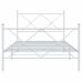 Estructura cama sin colchón con estribo metal blanco 100x200 cm