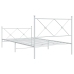 Estructura cama sin colchón con estribo metal blanco 100x200 cm