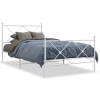 Estructura cama sin colchón con estribo metal blanco 100x200 cm