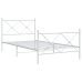 Estructura cama sin colchón con estribo metal blanco 107x203 cm