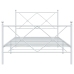 Estructura cama sin colchón con estribo metal blanco 107x203 cm